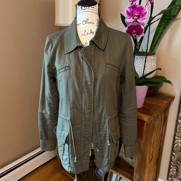 Women’s LUCKY BRAND Olive Green
Drawstring Waist Utility Jacket. Sz. Medium. - Picture 1 of 10